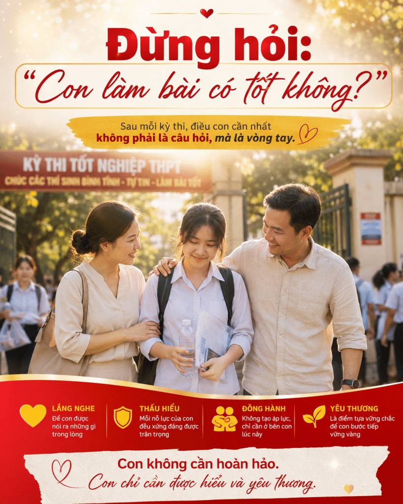Giao tiếp với con tuổi dậy thì sau kỳ thi