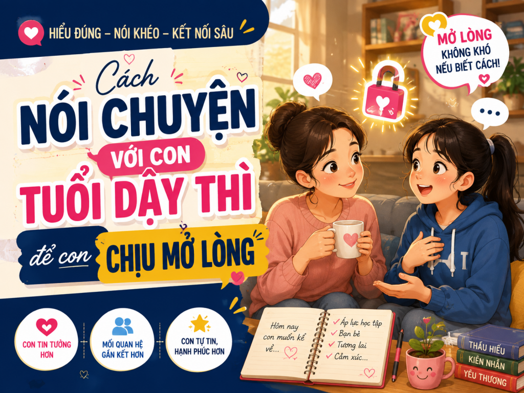 Cách nói chuyện với con tuổi dậy thì để con chịu mở lòng