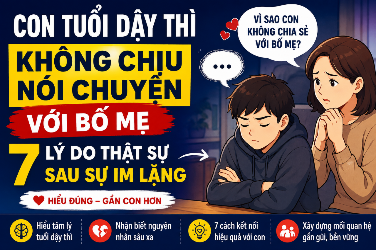 Con tuổi dậy thì không chịu nói chuyện với bố mẹ: 7 lý do thật sự sau sự im lặng