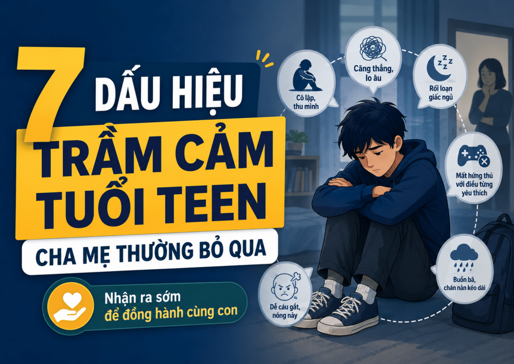 7 dấu hiệu trầm cảm tuổi teen cha mẹ thường bỏ qua