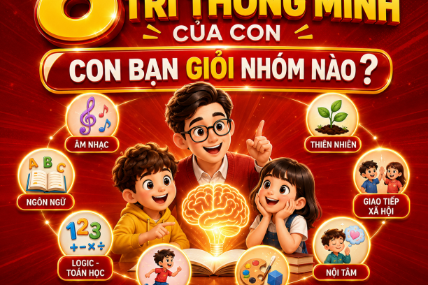 8 nhóm trí thông minh của con — con bạn giỏi nhóm nào?