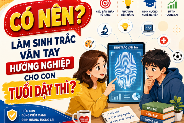Có nên làm sinh trắc vân tay hướng nghiệp cho con tuổi dậy thì?