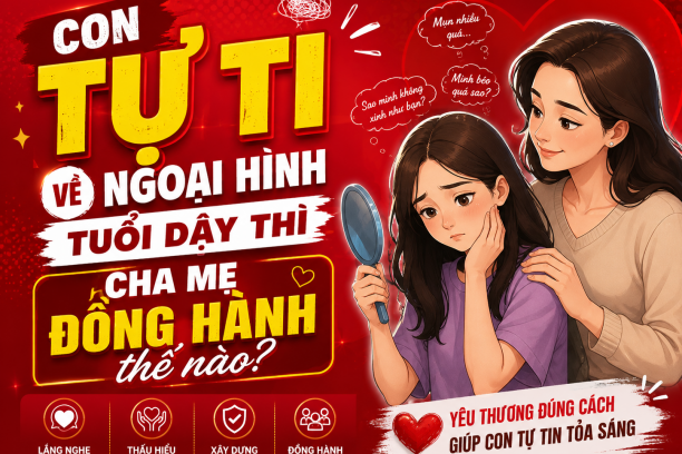 Con tự ti về ngoại hình tuổi dậy thì: cha mẹ đồng hành thế nào?