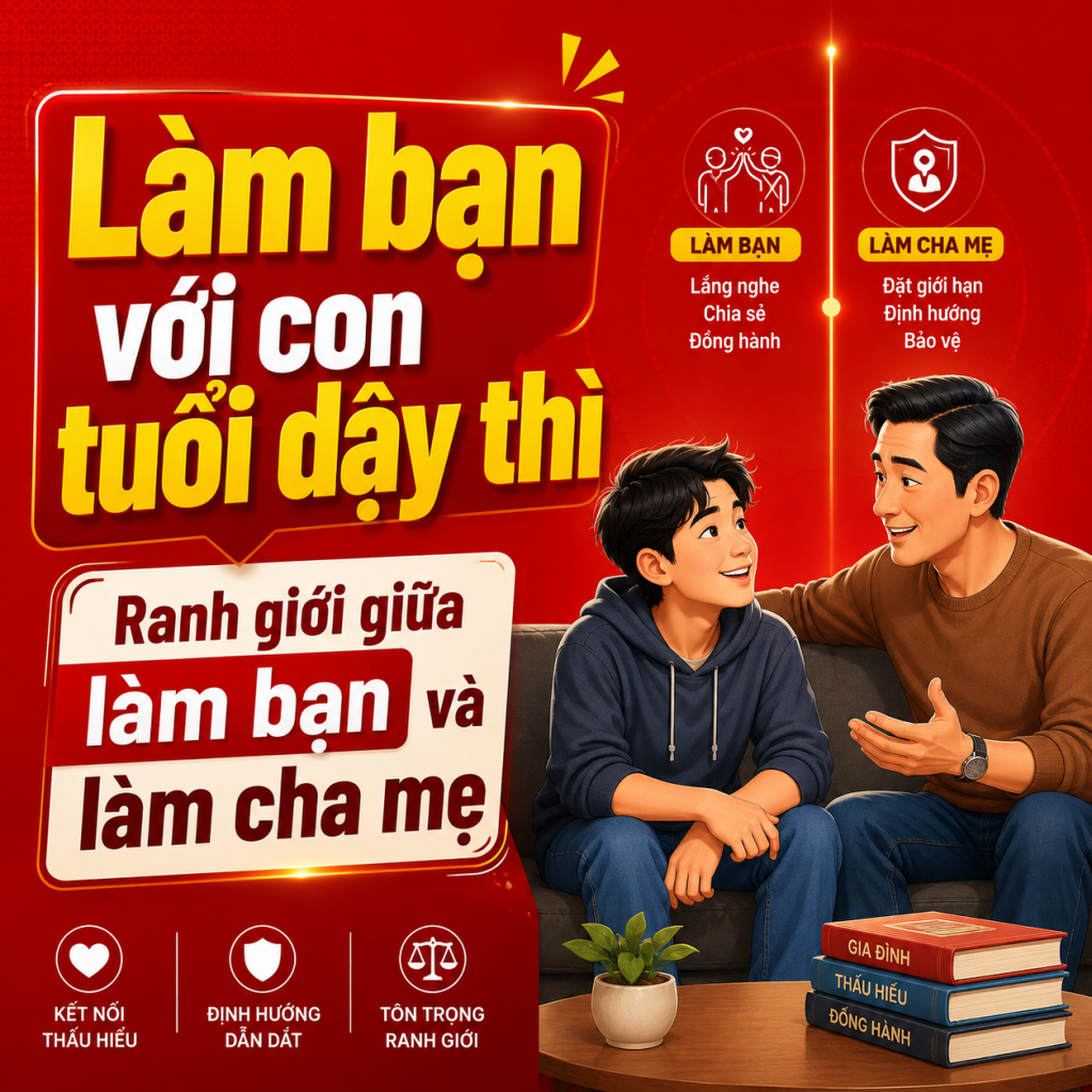 Làm bạn với con tuổi dậy thì: ranh giới giữa làm bạn và làm cha mẹ