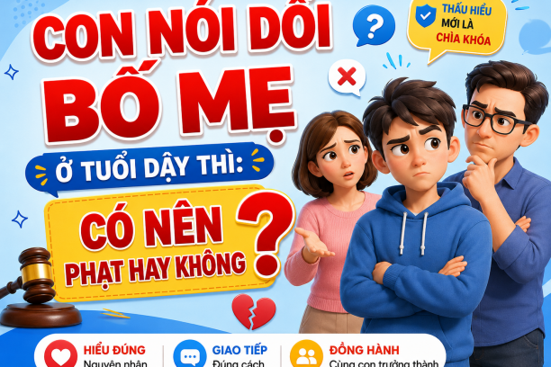 Con nói dối bố mẹ ở tuổi dậy thì: Có nên phạt hay không?